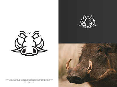 Wild Boar Logo boar branding design flat graphic design icon illustration illustrator logo minimal ui ux vector wild boar