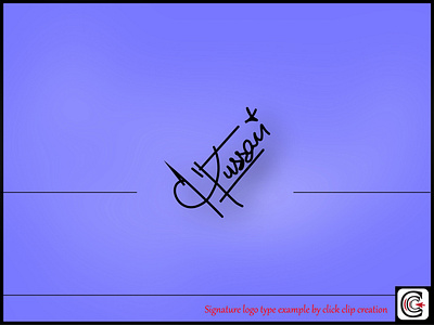 Ali Abbas signature logo example by click clip creation. branding design graphic icon illustration logo typography ui ux vector