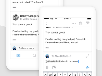 Redesigned Conversations in Outlook for iOS conversation ios mail outlook quick reply thread