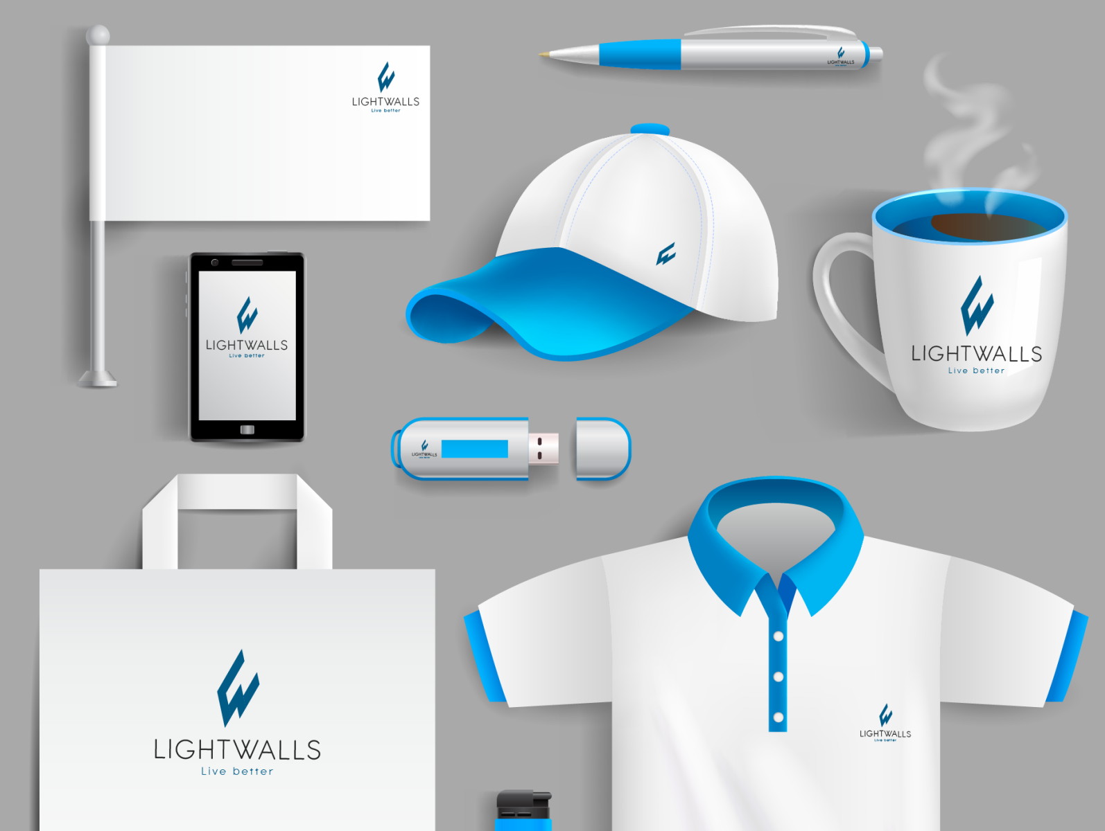 lightwall branding by Onwe Moses on Dribbble