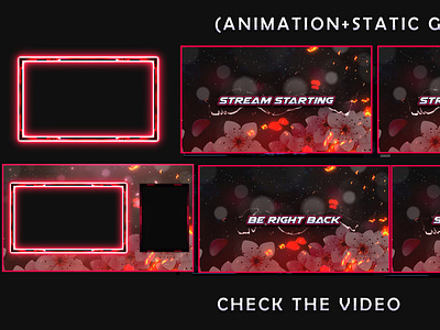 Twitch Animated Stream Blossom Overlay Package - [Animated]