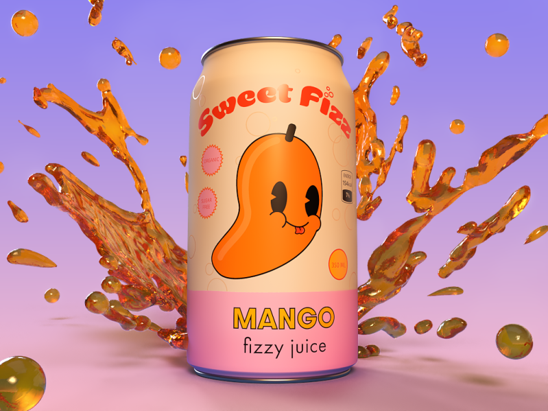 Sweet Fizz natural fizzy juice by Mila on Dribbble