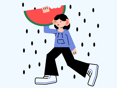 The Fruit Squad - watermelon illustration