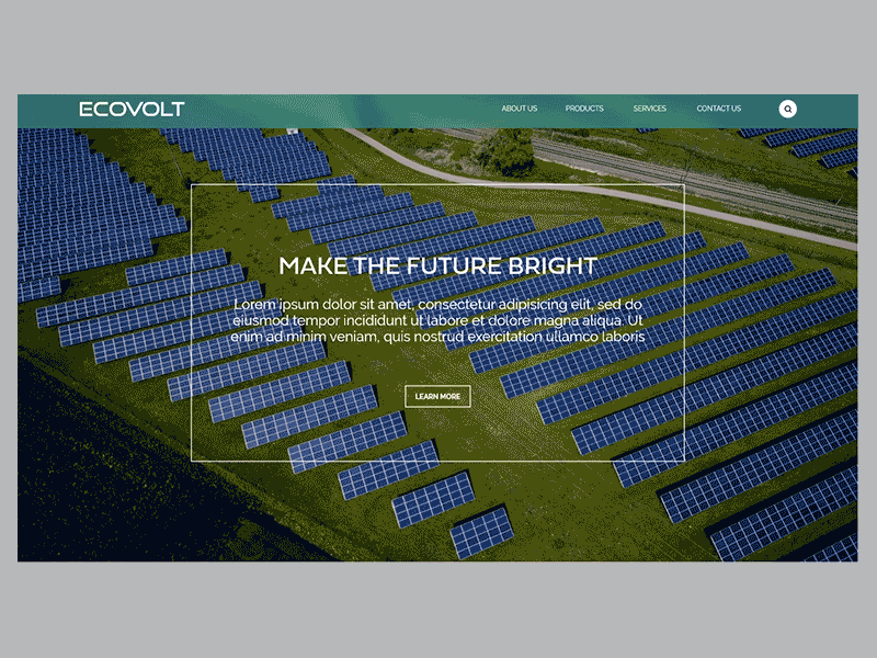 Ecovolt - solar energy website design