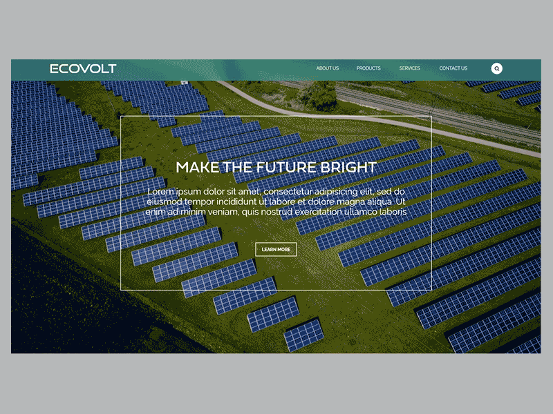 Ecovolt - solar energy website design company website eco solar energy solar panel solar panel website solar panels ui ui ux ui design ux webdesign website website design