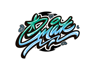 For breaking crew "SMAK" design illustration letter logo lettering lettering art logo typography