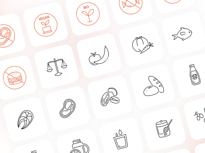 Healthy Food - Icon Set