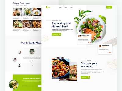 Food Landing Page cool design fast food landing page minimalist remote job restaurant web design
