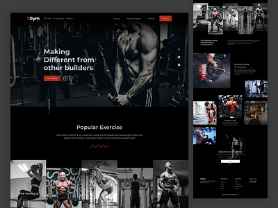 Fitness Gym best web ui body building website fitness gym landing page personal trainer physical exercise web design web ui workout landing page