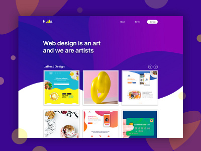 Huda Web Service al mamun charcter creative digital design huda illustration landing page new design top design web design