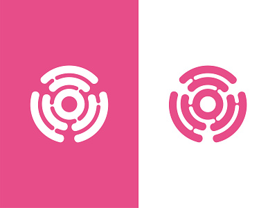 Radial logo design minimalist