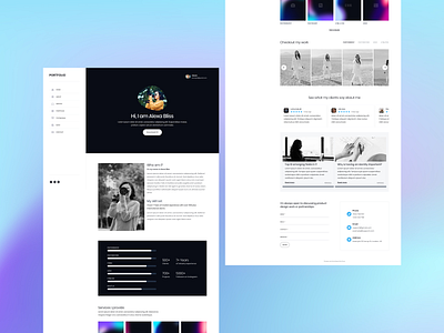 Personal Portfolio Website photo photographer photography portfolio ui ux