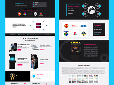 Arcade system Web UI Design arcade ecommerce gaming machine ui