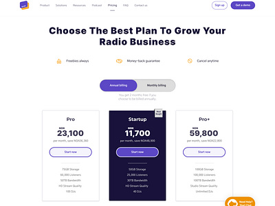 Pricing Page