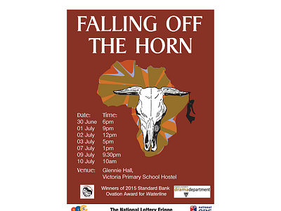 Poster Design - Falling Off the Horn art design graphic design illustration layout design poster design vector