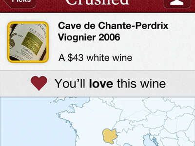 Wine app - now in code app clean iphone restaurant