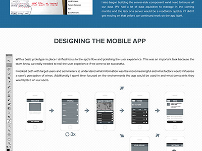Case Study - Designing the Mobile App case study portfolio webdesign
