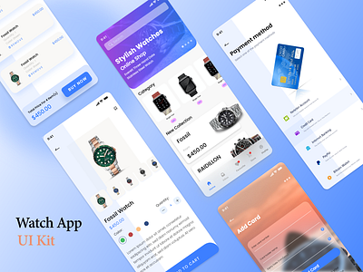 Stylish Watches activity wellness app exercise fitness gym app health interface ios minimal mobile clean sport sport design tracker app trainer training ux ux ui workout
