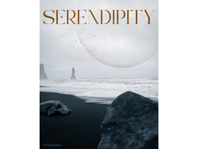Serendipity black design graphic design illustration typography