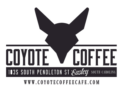 Conceptual Coyote Coffee Logo black coffee color coyote logo one