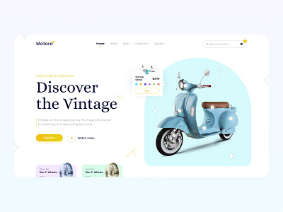 Vintage Hero Landing Page