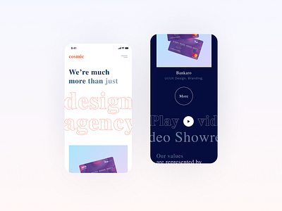 Design agency mobile version