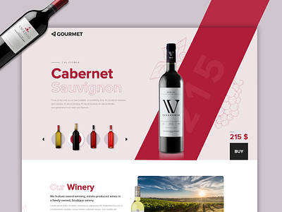 Wine Product Website Design, Ui Ux Design