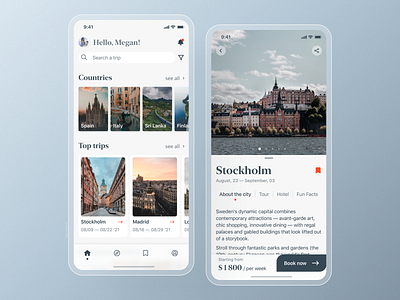Travel App Concept adventure app booking booking trip city country design guide holiday ios mobile product design recreation travel travel app trip ui ux vacation