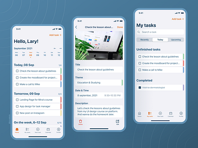 Task manager | To-do List | iOS App Concept app design ios mobile plans product design task task manager to do to do list ui ux