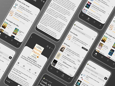 E-Book Reader & Shop App | iOS Concept app book buy concept design e book e book reader e commerce ios minimalism mobile monochromic product design read reader shop ui ux