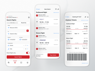 Flight Booking App | iOS Concept airplane app booking design ios mobile ticket ui ux