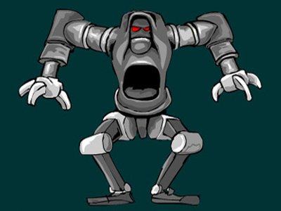 BullyGuardianBot 2 cartoon funny robot vector