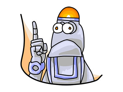 Plog sticker set - Confused cartoon funny robot sticker vector