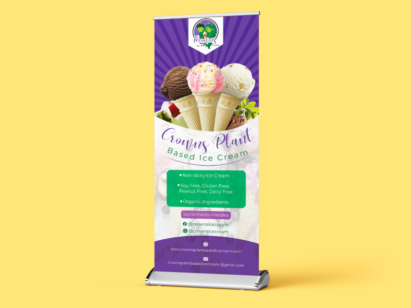 Ice Cream Shop Rollup Banner by Tafhim Ahmed on Dribbble