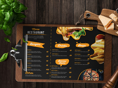 Restaurant Menu digital menu food menu graphic design menu board menu design print design restaurant menu static tv screen menu tv screen menu