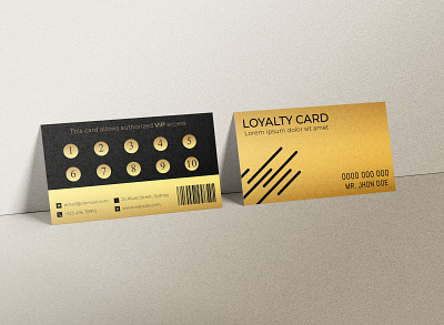Loyalty Card business card card design graphic design loyalty card membership card print design thank you card vip card visiting card