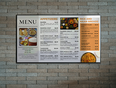Digital Menu Design banner branding design digital menu food menu graphic design illustration logo menu design print design restaurant menu signage signage design tv screen menu