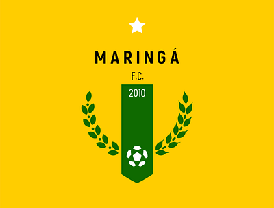Maringa F.C. ball brand brazil city dz9 football football club icon logo soccer yellow
