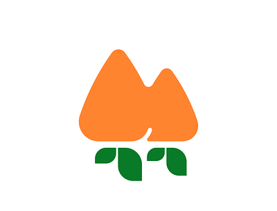 M / Carrot / Hill brand branding carrot design dz9 hill icon illustration logo m orange vector