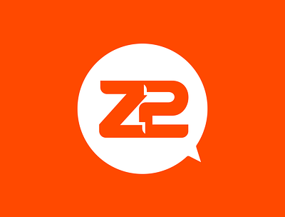 Z2 IDEA brand branding design dz9 icon illustration logo monogram orange vector