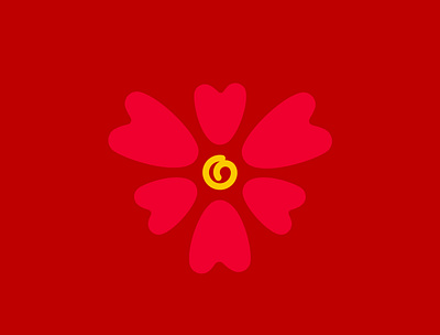 Helena Diniz brand branding design dz9 flower icon illustration logo red vector