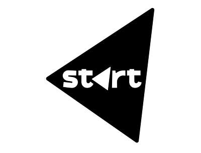 Start black brand branding design dz9 icon illustration logo start triangulo vector white
