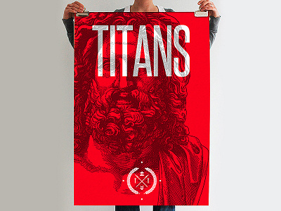 Agency Titans agency creative idea posters red titans