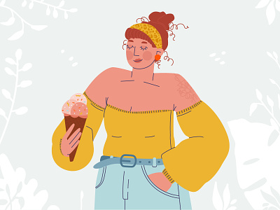 La chica del verano 🌈 adobe character concept design female flat girl graphic design illustration vector web woman