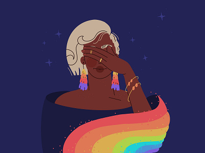 Rainbow character concept design flat graphic design illustration ipad lgbtq men person procreate rainbow vector web woman
