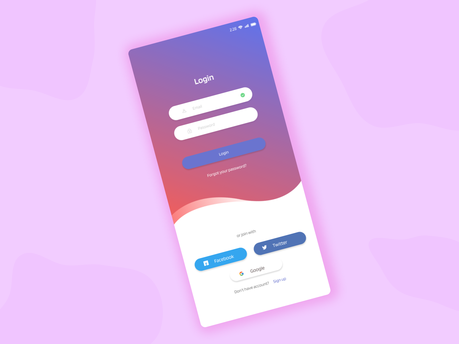 Mobile Log In UI - new Design by ABSALOM MAXY on Dribbble