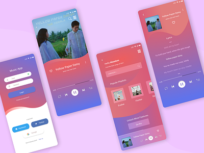 Music App UI screens - Stylish Design