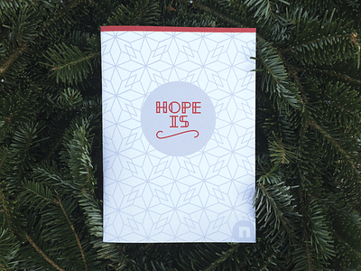 "Hope Is" Book advent book design christmas custom lettering hope jesus lettering saddle stitched