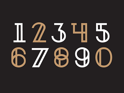 Nirosta Typeface / Numbers art deco art deco type deco font font design font release numbers numerals type design typeface typeface release typography