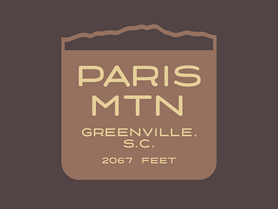 Paris Mountain Magnet font font design greenville greenville sc magnet monadnock paris mountain south carolina state park type type design typeface